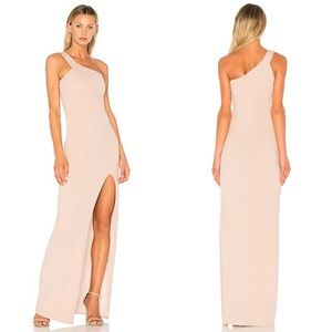 New Nookie Mila One Shoulder Gown Sand